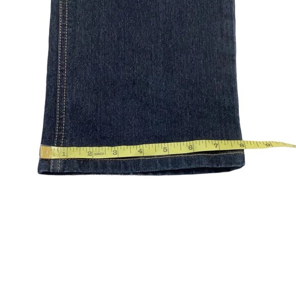 Gloria Vanderbilt Straight Flap Back Pocket Blue Denim Jeans Size 8 High-Rise - Picture 7 of 12